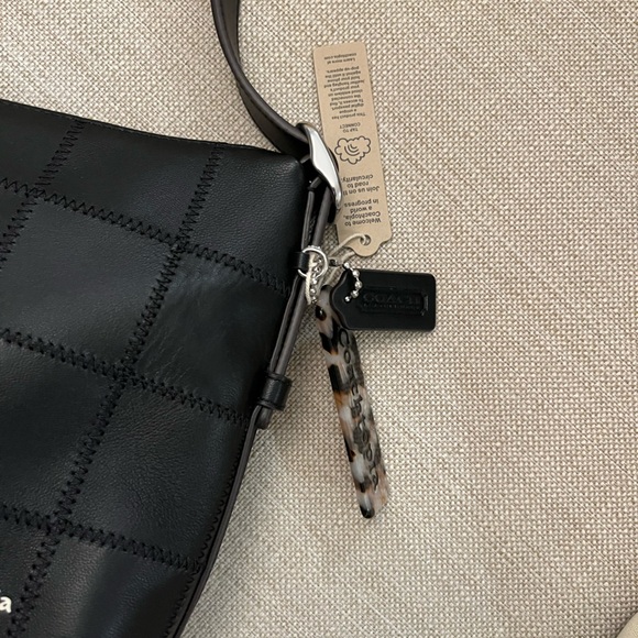 NWT Coachtopia Alter/Ego Shoulder Bag In Checkerboard Upcrafted Leather Black - Picture 6 of 7